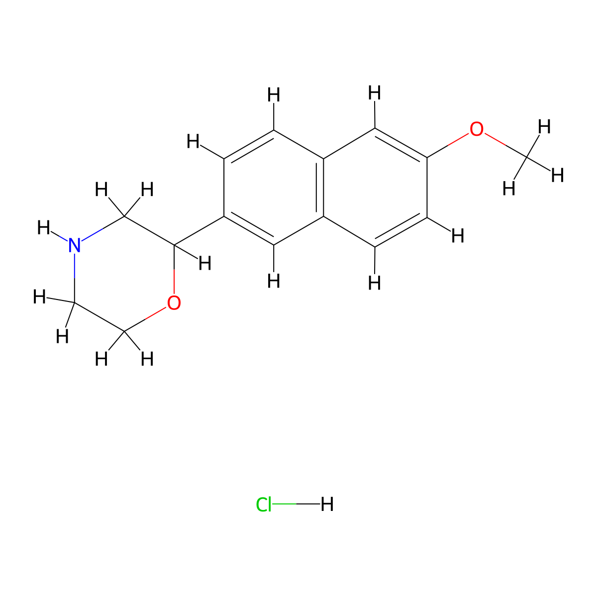 2-(6-Methoxynaphthalen-2-yl)morpholine hydrochloride molecular structure, CAS 2768332-36-9