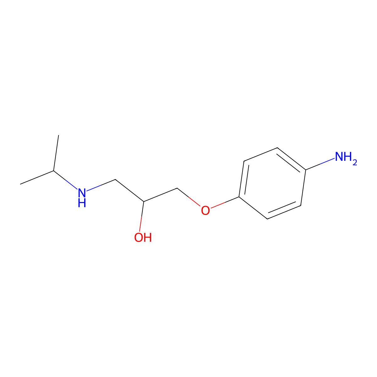 Desacetylpractolol molecular structure, CAS 27684-79-3
