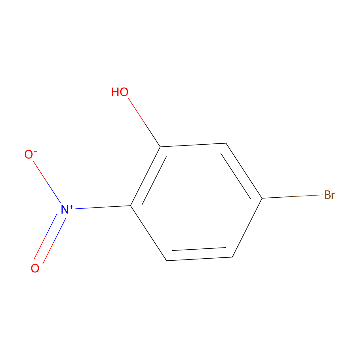 5-Bromo-2-nitrophenol molecular structure, CAS 27684-84-0