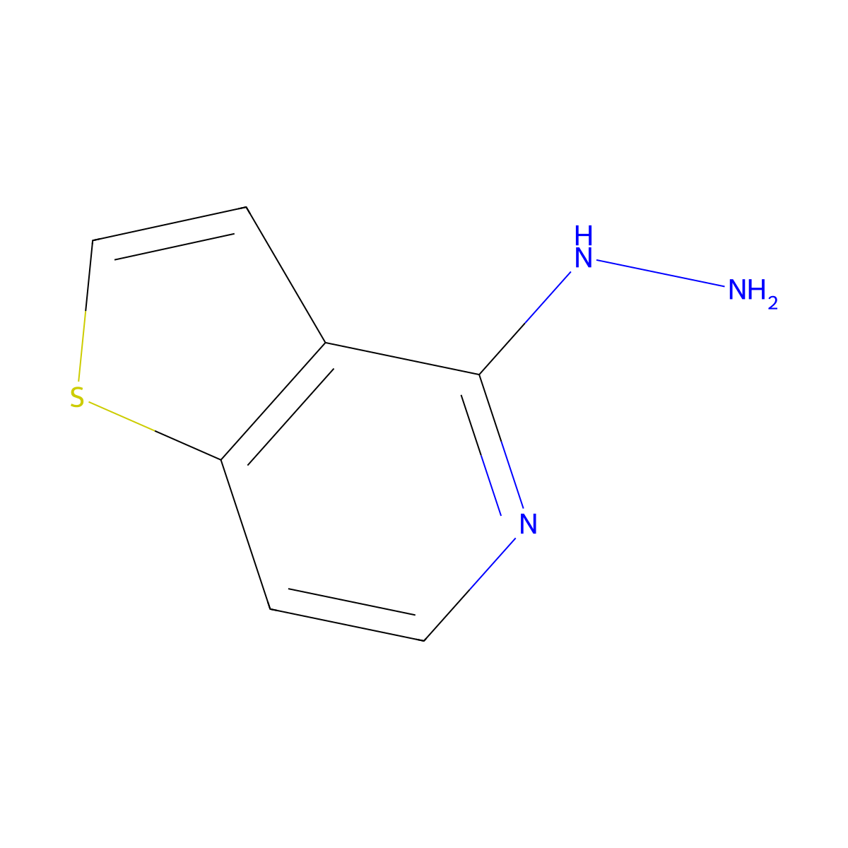 Thieno[3,2-c]pyridin-4-ylhydrazine molecular structure, CAS 27685-95-6