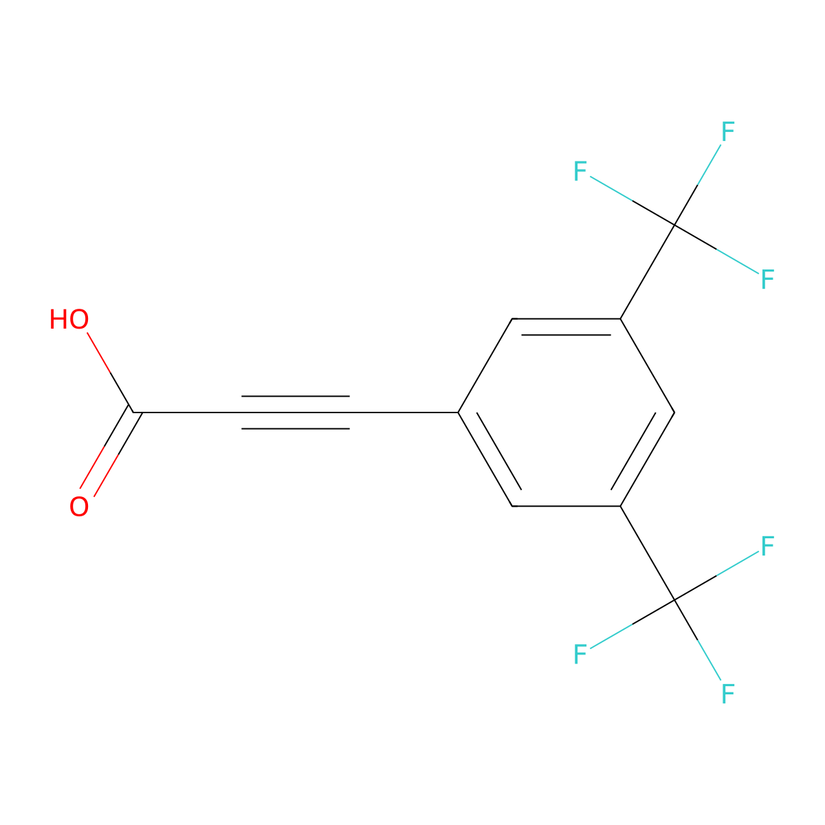 2-Propynoic acid, 3-[3,5-bis(trifluoromethyl)phenyl]- molecular structure, CAS 276856-66-7