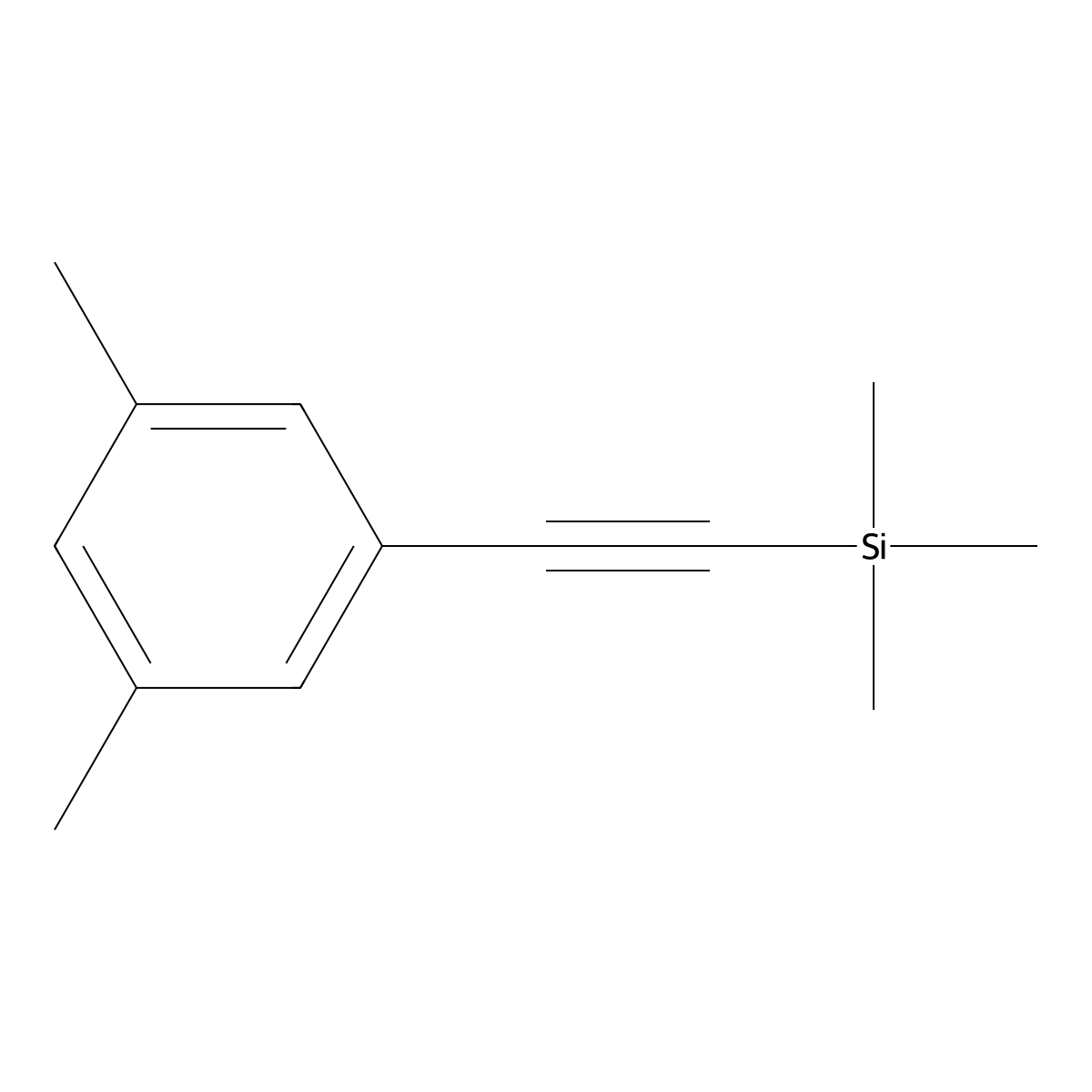 (3,5-Dimethyl-phenylethynyl)-trimethyl-silane molecular structure, CAS 276856-72-5