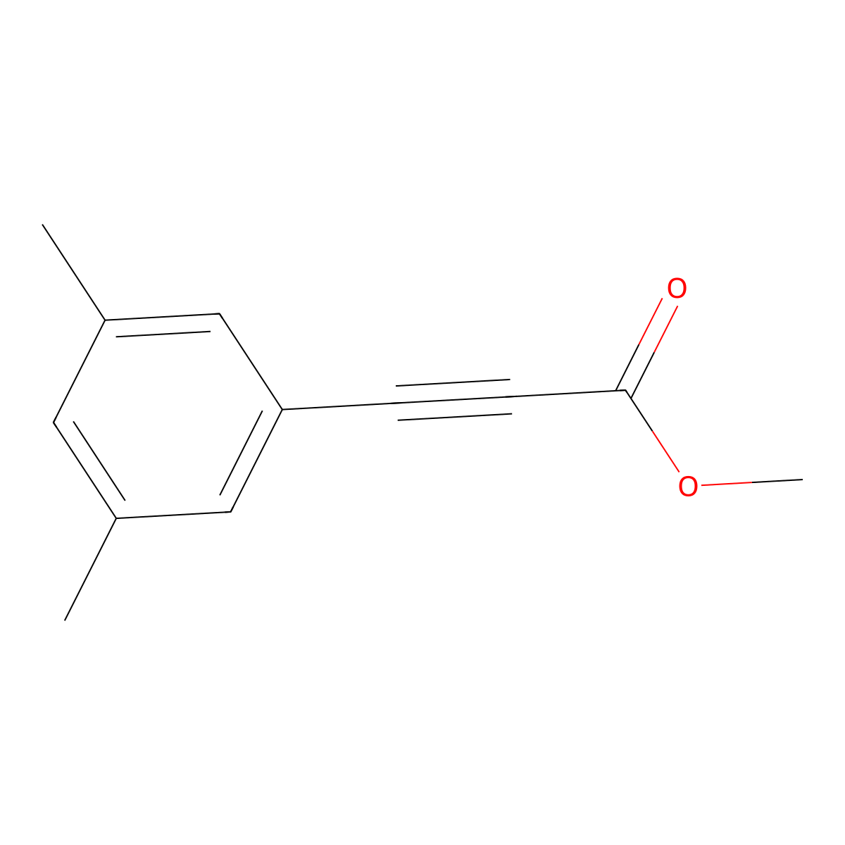 Methyl 3-(3,5-dimethylphenyl)prop-2-ynoate molecular structure, CAS 276856-73-6