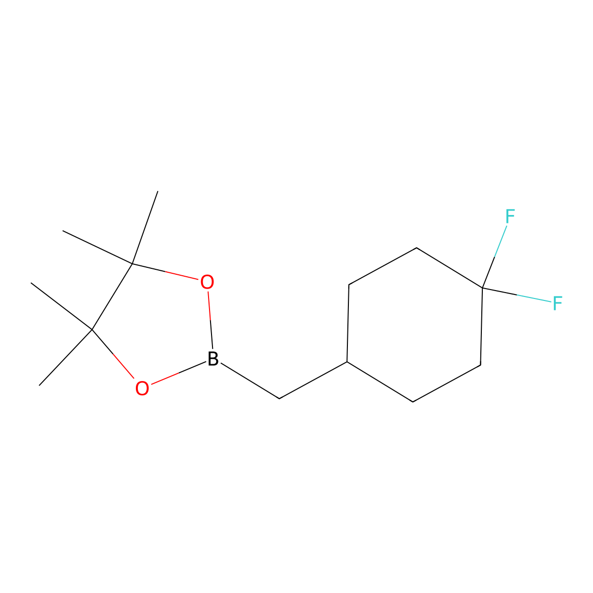 2-[(4,4-Difluorocyclohexyl)methyl]-4,4,5,5-tetramethyl-1,3,2-dioxaborolane molecular structure, CAS 2768596-94-5