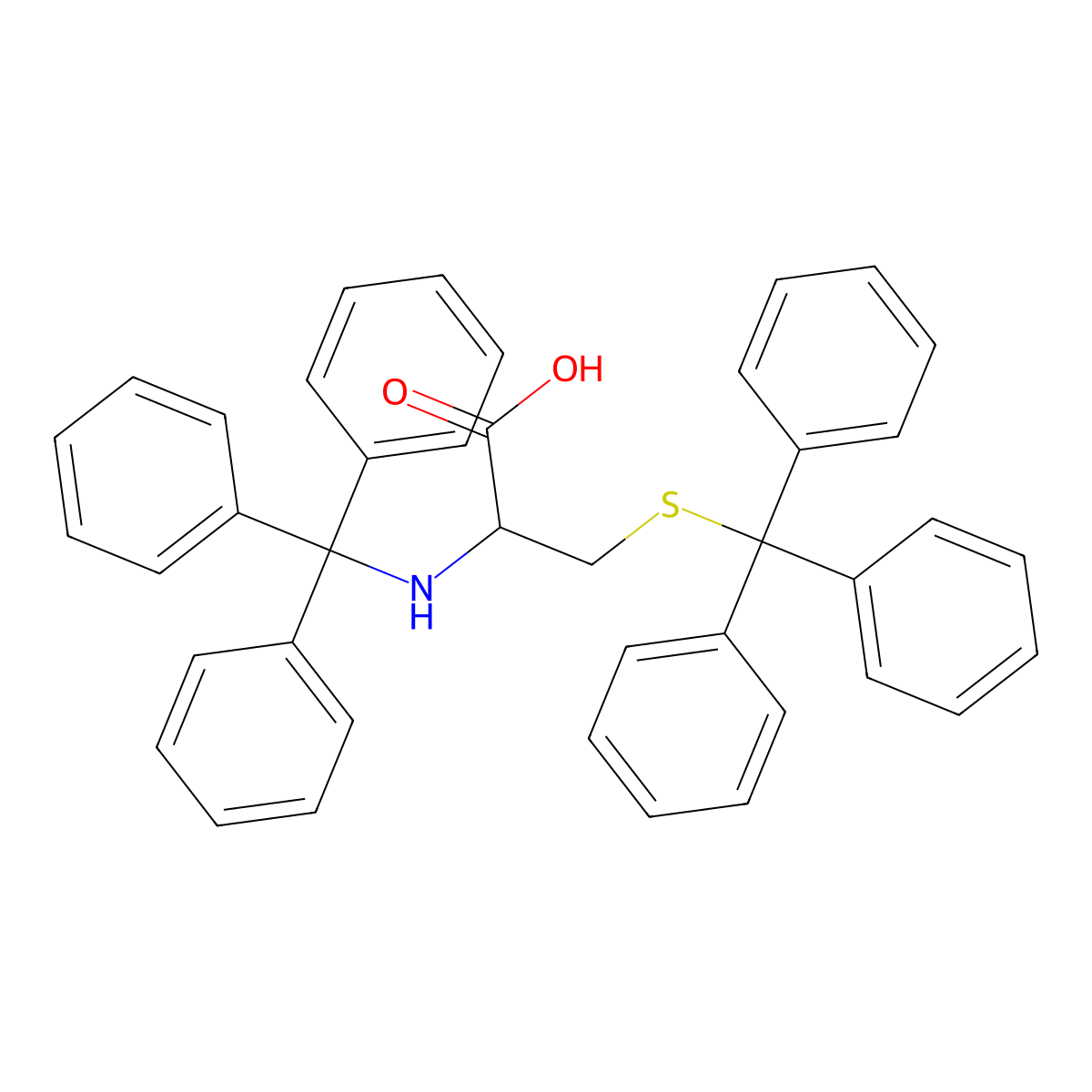 Trt-Cys(Trt)-OH molecular structure, CAS 27686-50-6