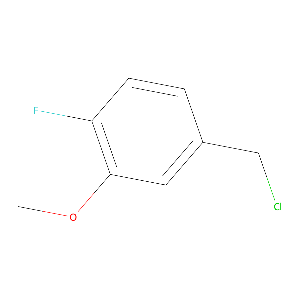 4-(Chloromethyl)-1-fluoro-2-methoxybenzene molecular structure, CAS 276861-59-7