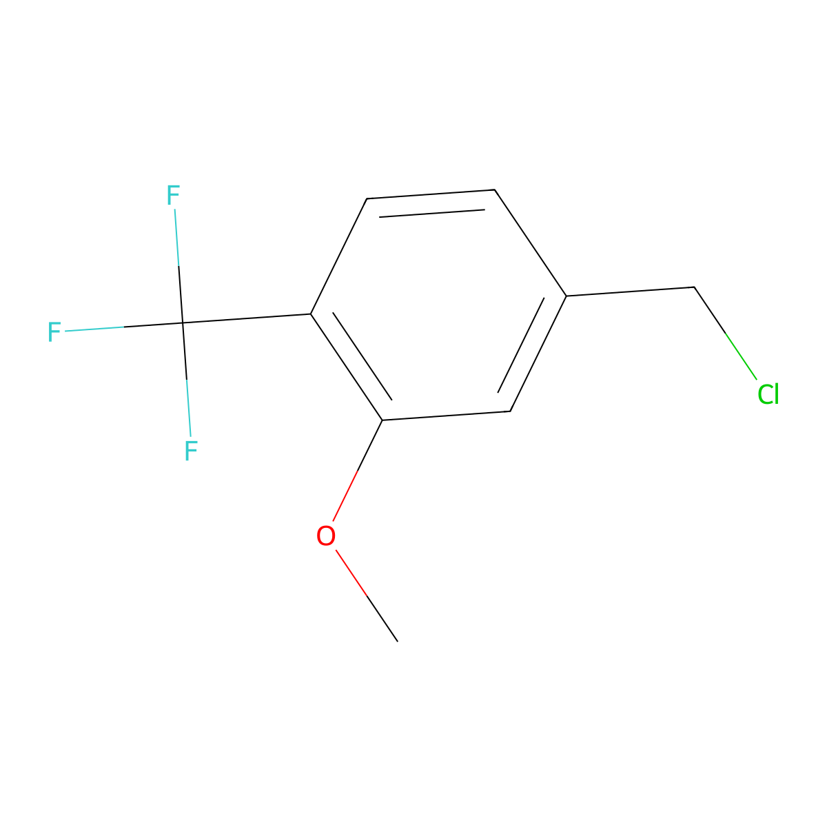 4-(Chloromethyl)-2-methoxy-1-(trifluoromethyl)benzene molecular structure, CAS 276861-60-0