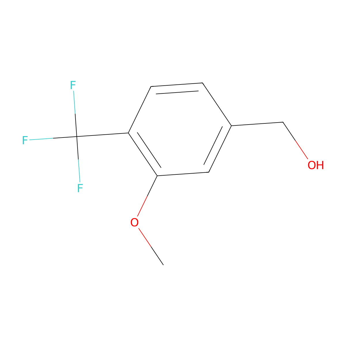 3-Methoxy-4-(trifluoromethyl)benzyl alcohol molecular structure, CAS 276861-64-4