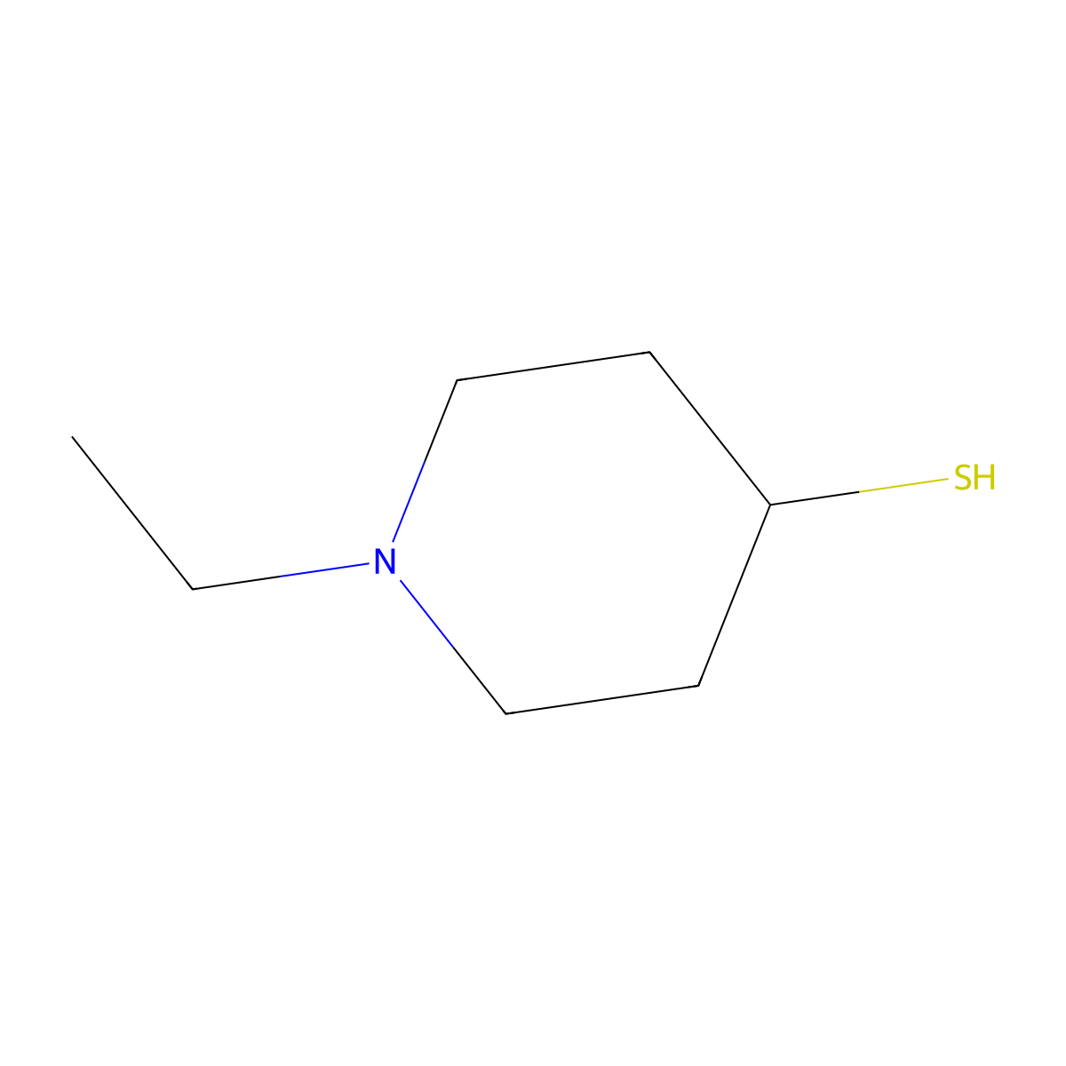 1-Ethylpiperidine-4-thiol molecular structure, CAS 276863-64-0