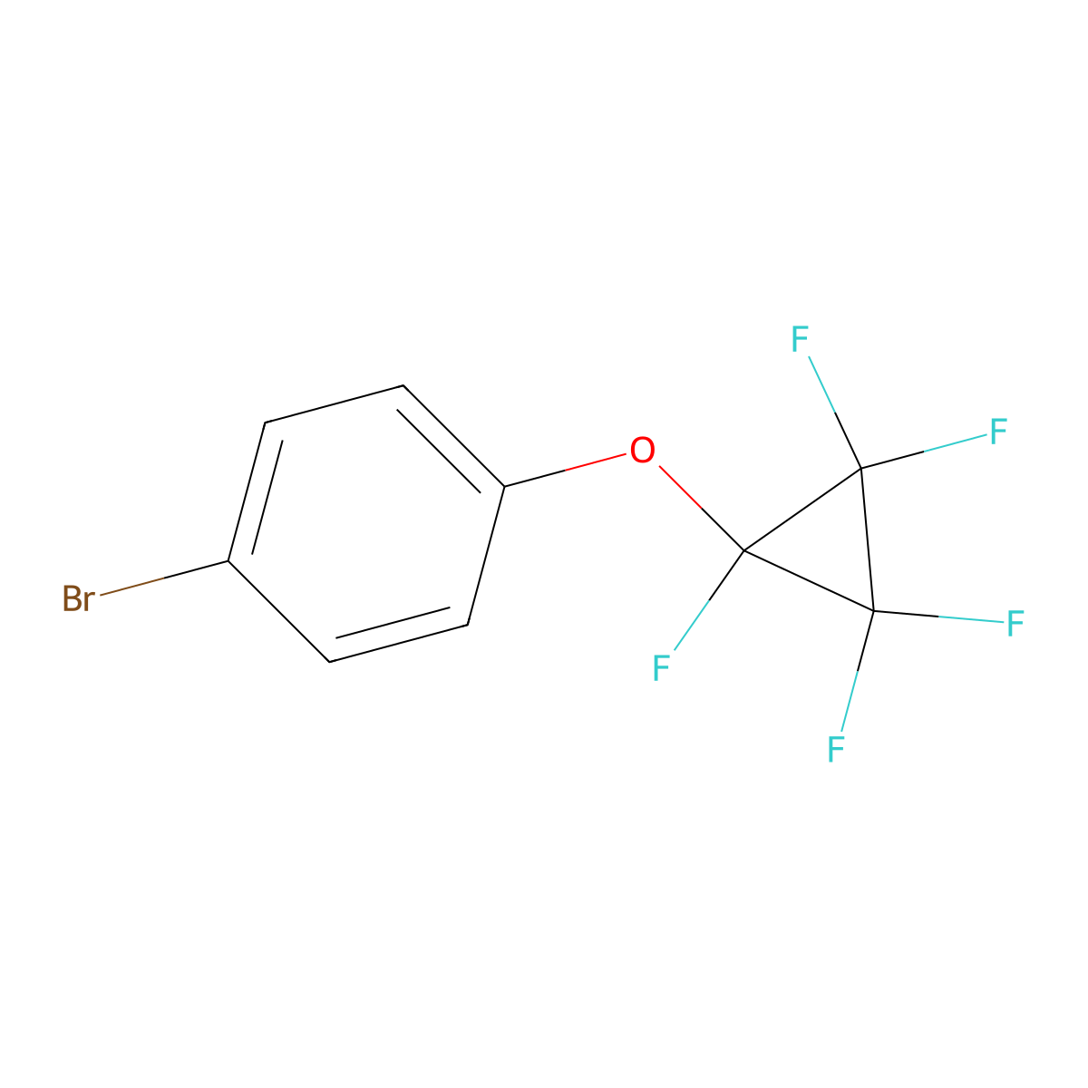 1-Bromo-4-(1,2,2,3,3-pentafluorocyclopropoxy)benzene molecular structure, CAS 2768645-93-6