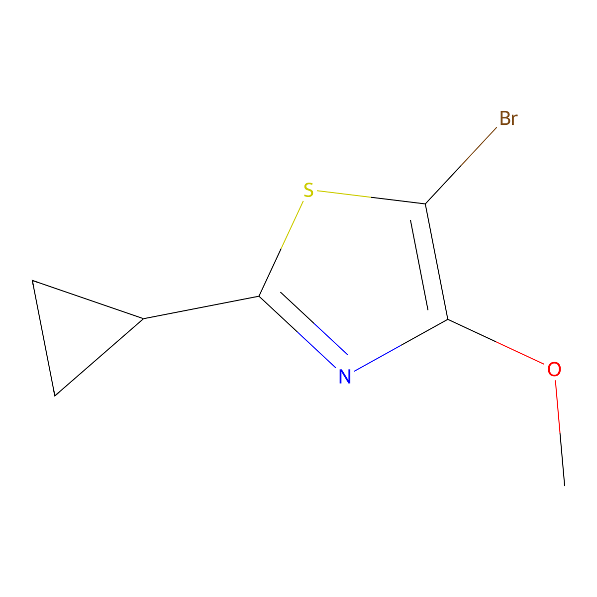 5-Bromo-2-cyclopropyl-4-methoxythiazole molecular structure, CAS 2768654-46-0