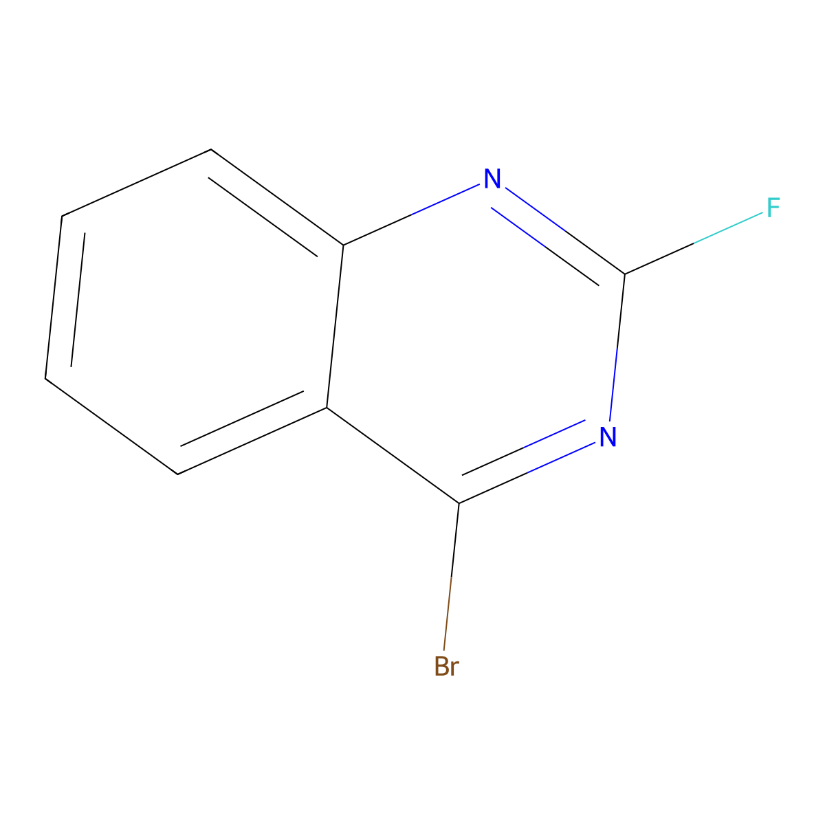 4-Bromo-2-fluoroquinazoline molecular structure, CAS 2768655-25-8