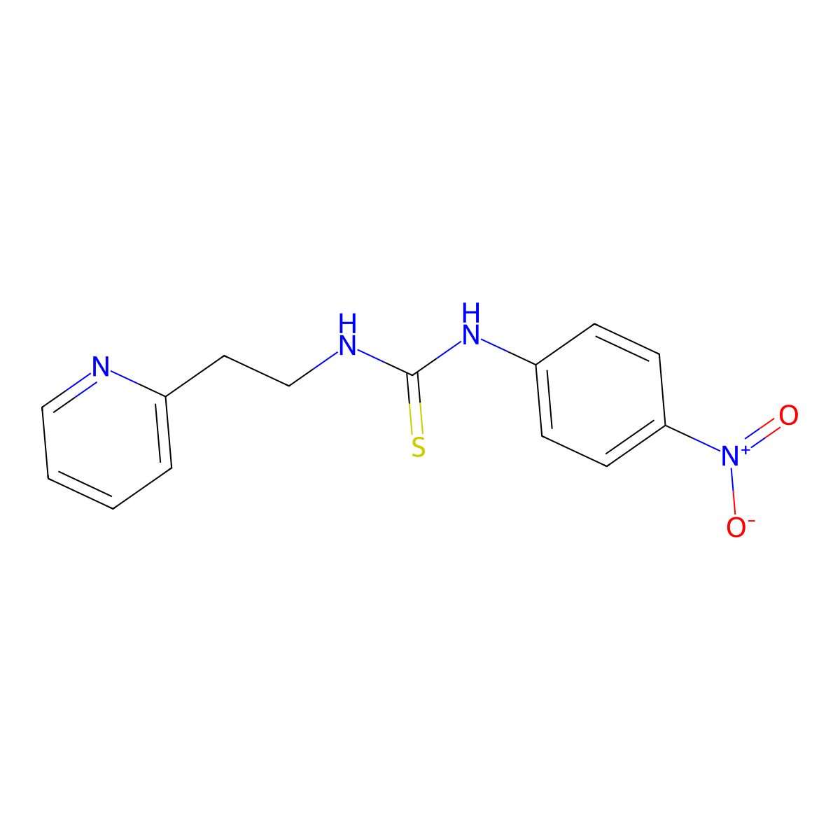 1-(4-Nitrophenyl)-3-(2-pyridin-2-ylethyl)thiourea molecular structure, CAS 276869-59-1