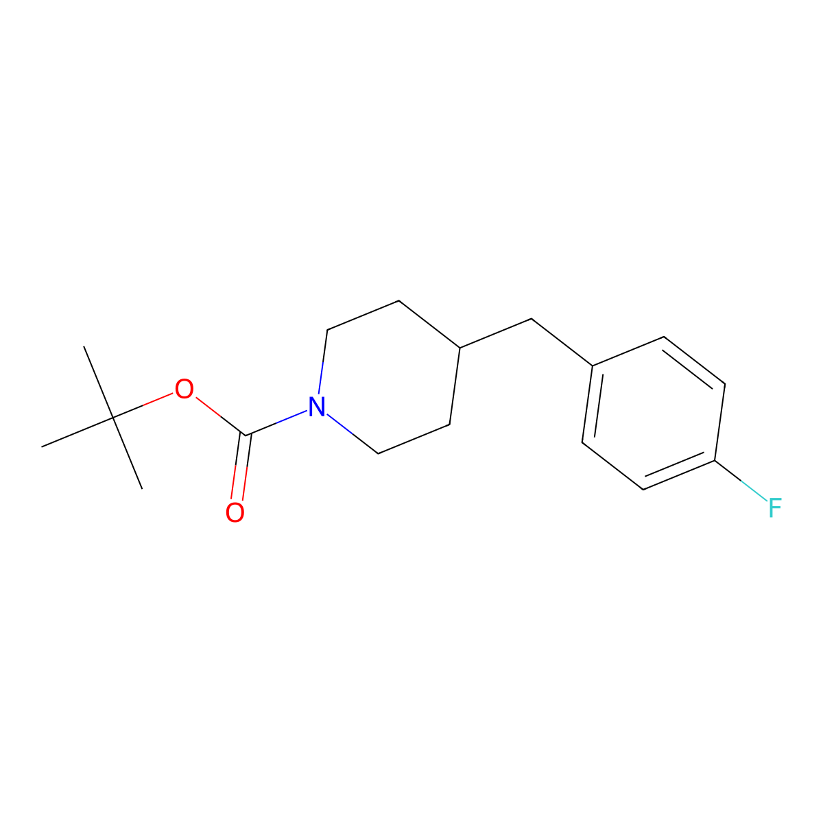 4-(4-Fluoro-benzyl)-piperidine-1-carboxylic acid tert-butyl ester molecular structure, CAS 276872-81-2