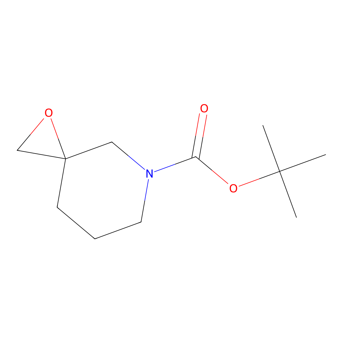 tert-Butyl 1-oxa-5-azaspiro[2.5]octane-5-carboxylate molecular structure, CAS 276872-90-3