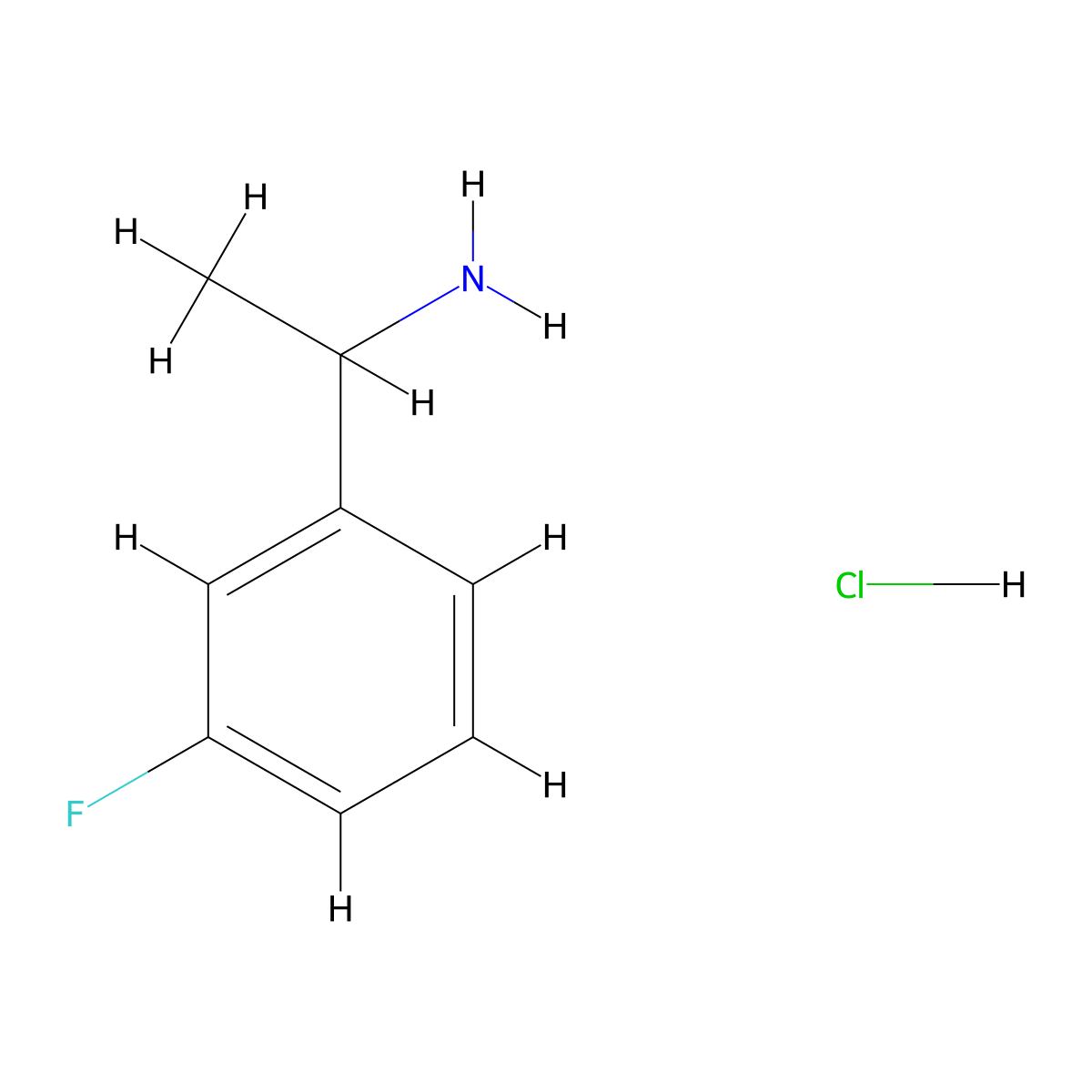1-(3-Fluorophenyl)ethan-1-amine hydrochloride molecular structure, CAS 276875-50-4