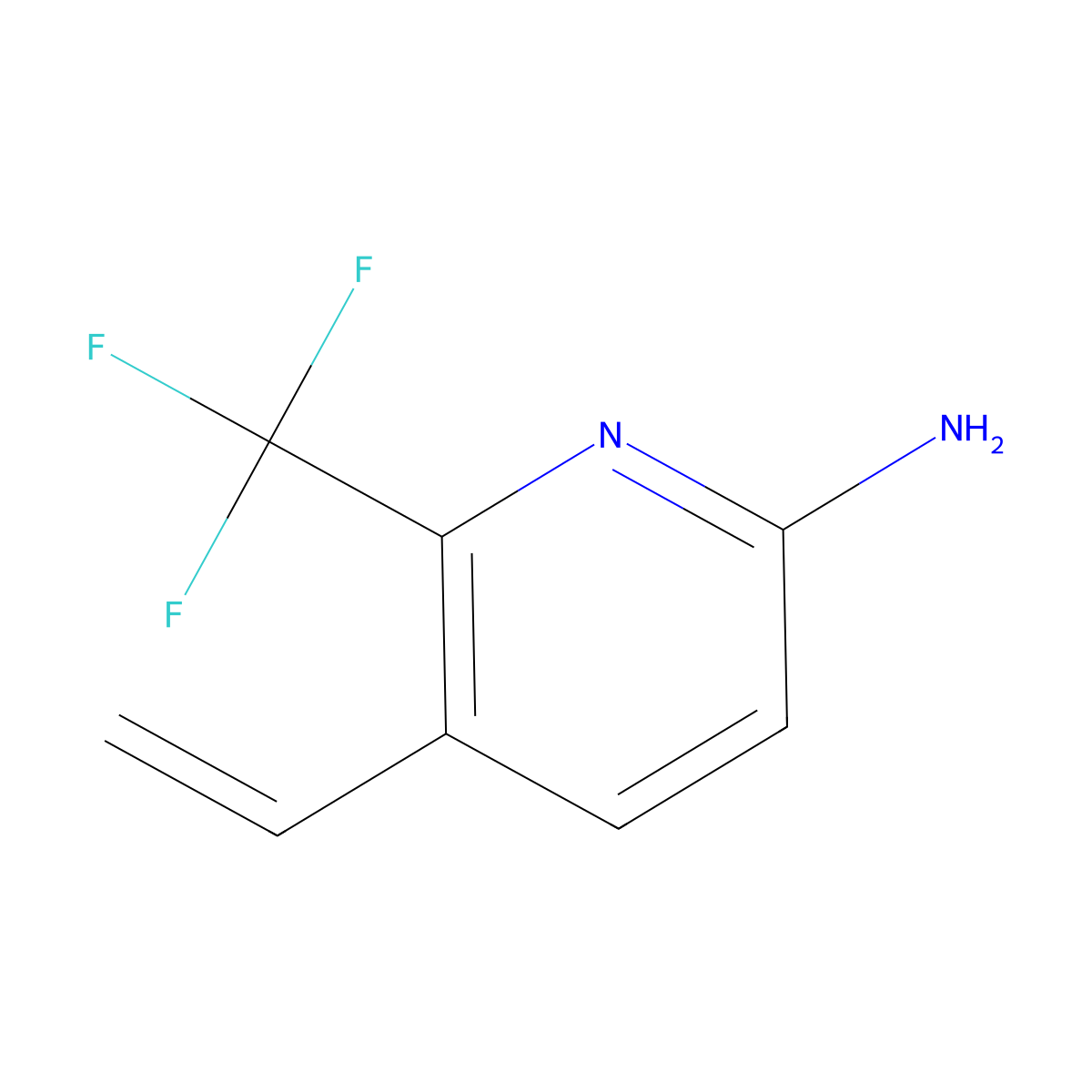 5-Ethenyl-6-(trifluoromethyl)pyridin-2-amine molecular structure, CAS 2768759-09-5