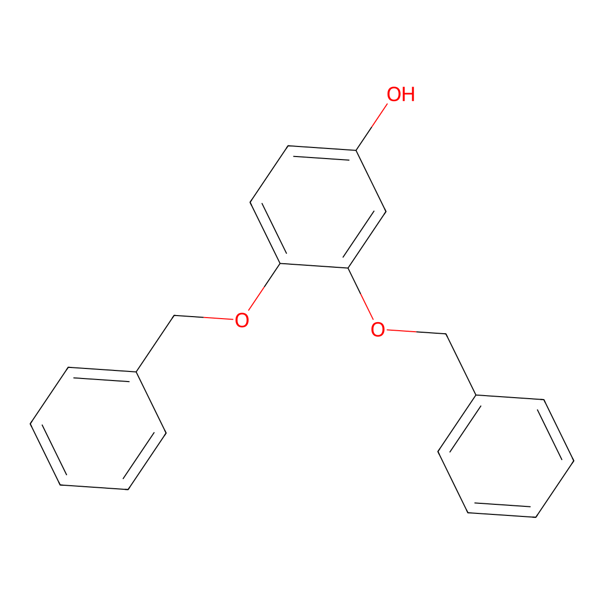 3,4-Bis(benzyloxy)phenol molecular structure, CAS 27688-86-4