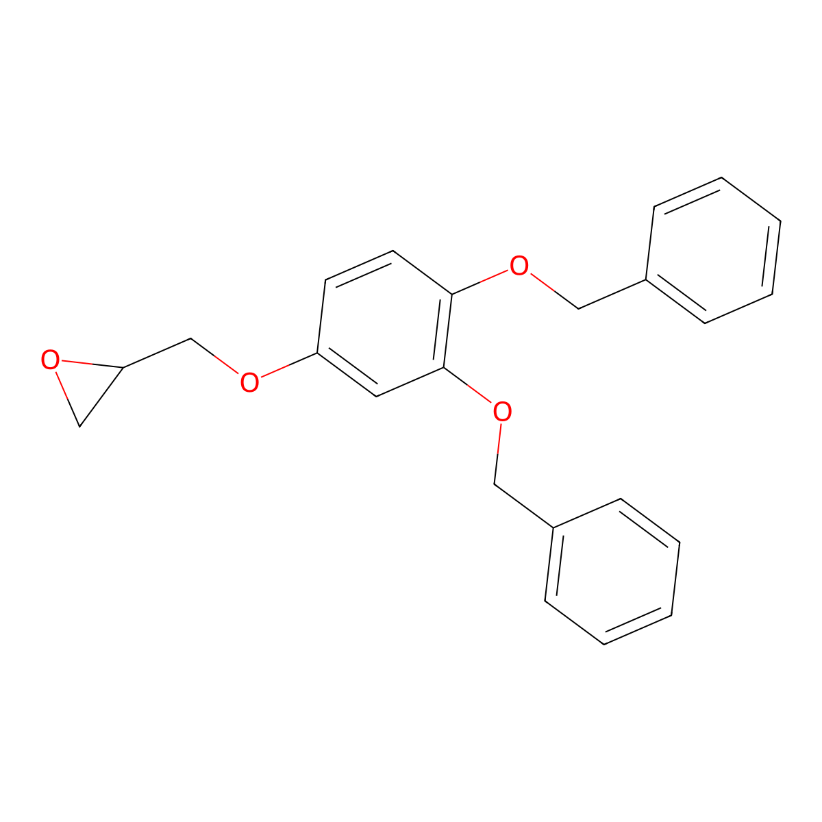 2-((3,4-Bis(phenylmethoxy)phenoxy)methyl)oxirane molecular structure, CAS 27688-87-5