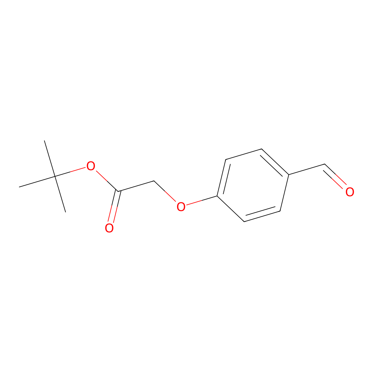 Tert-butyl 2-(4-formylphenoxy)acetate molecular structure, CAS 276884-77-6