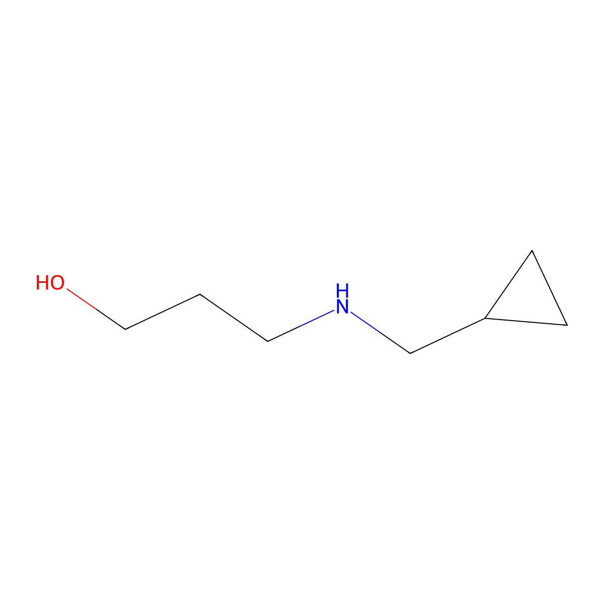 3-(Cyclopropylmethylamino)-1-propanol molecular structure, CAS 276890-56-3