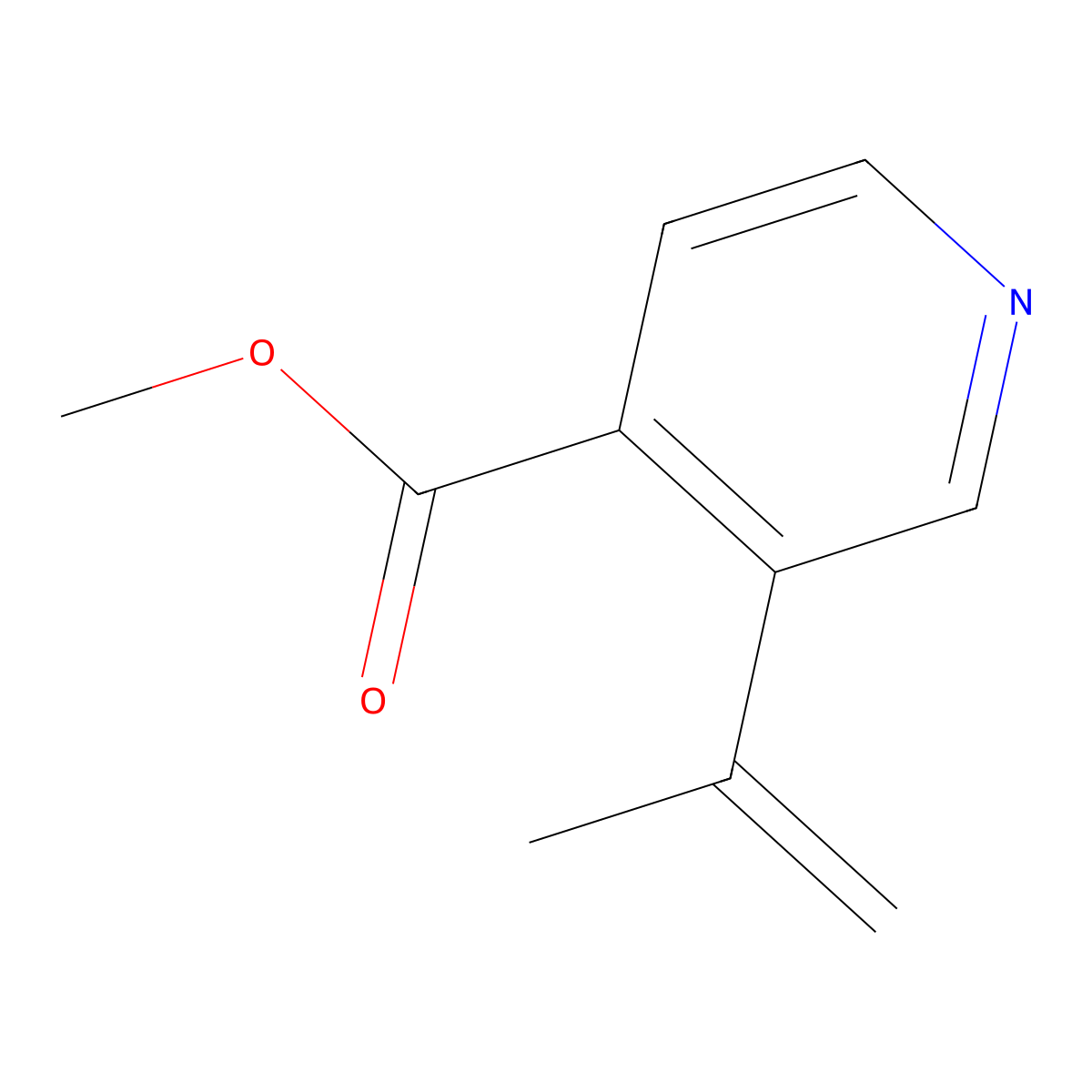 Methyl 3-(prop-1-en-2-yl)isonicotinate molecular structure, CAS 2768994-23-4