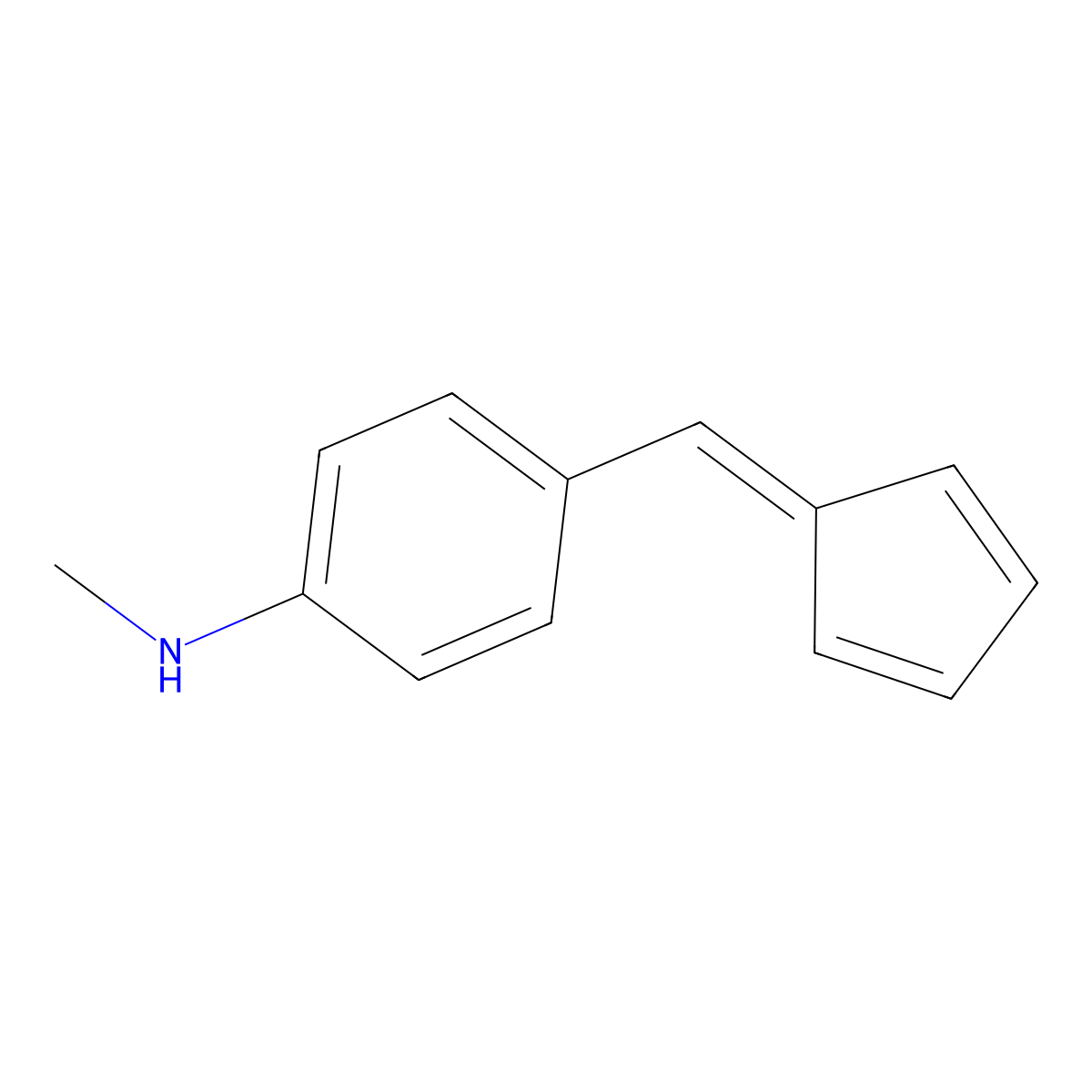 4-(2,4-Cyclopentadien-1-ylidenemethyl)-N-methylaniline molecular structure, CAS 2769-09-7
