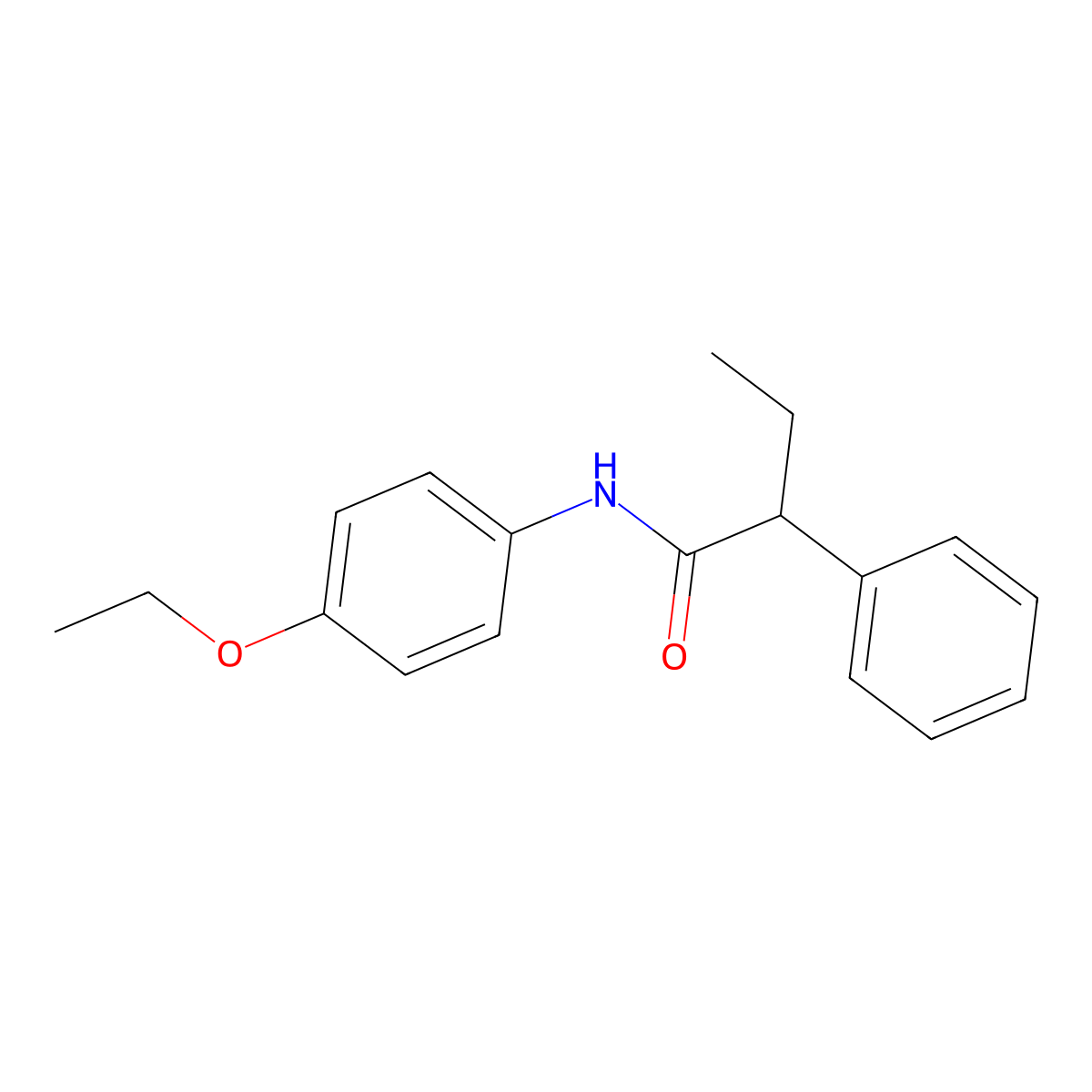 N-(4-ethoxyphenyl)-2-phenylbutanamide molecular structure, CAS 2769-40-6