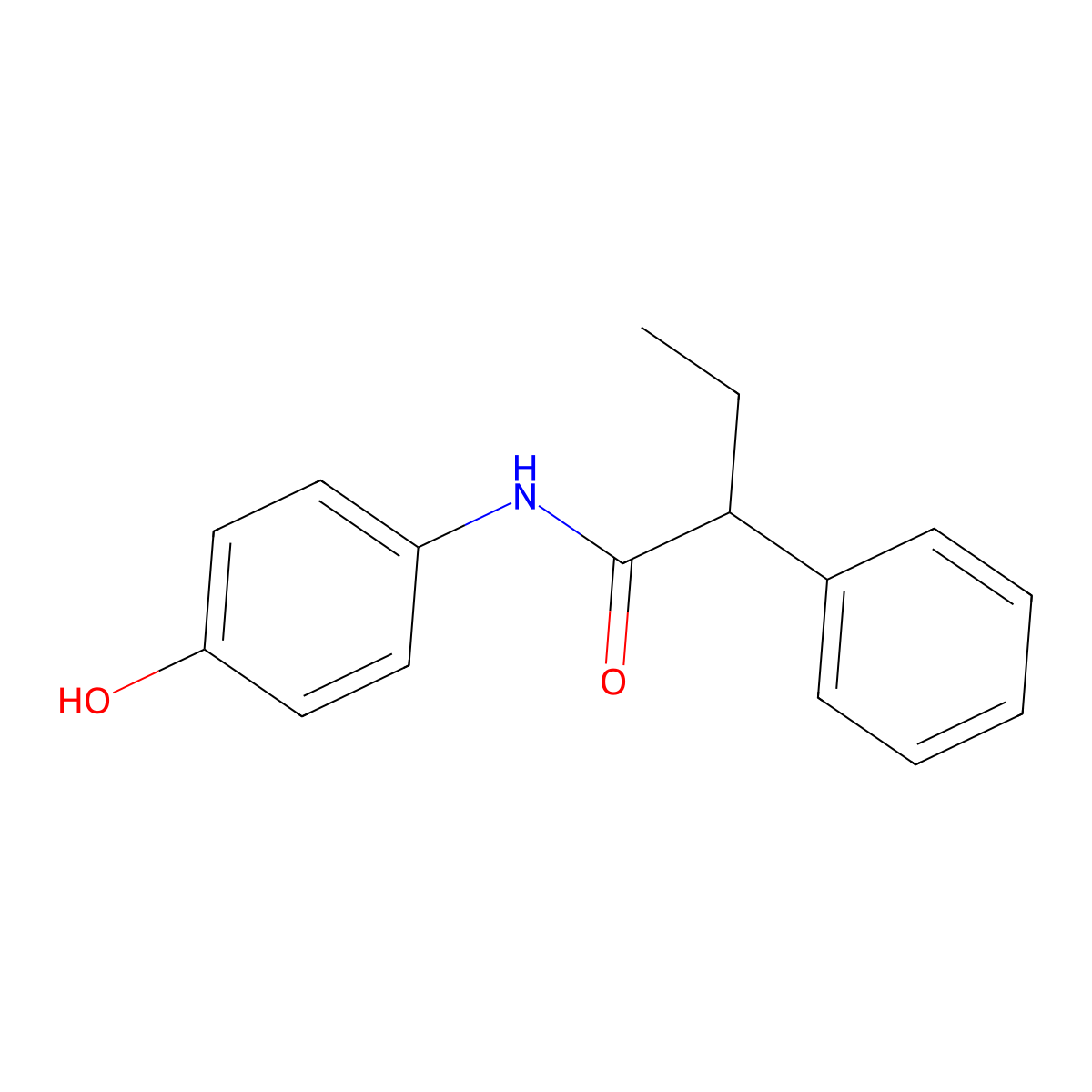 Butyranilide, 4'-hydroxy-2-phenyl- molecular structure, CAS 2769-41-7