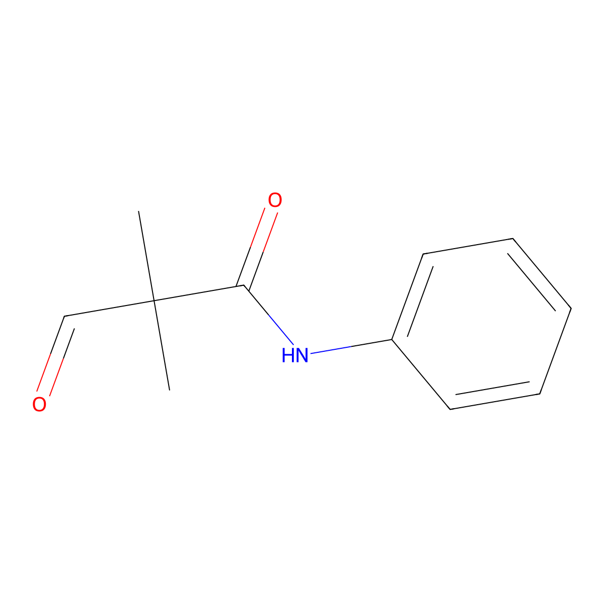 2,2-dimethyl-3-oxo-N-phenylpropanamide molecular structure, CAS 2769-45-1