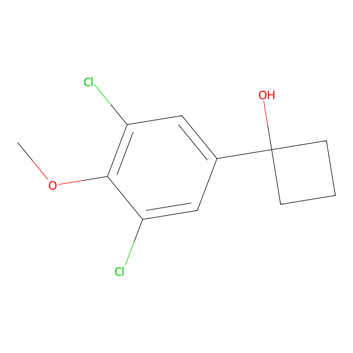 1-(3,5-Dichloro-4-methoxyphenyl)cyclobutanol molecular structure, CAS 2769099-57-0