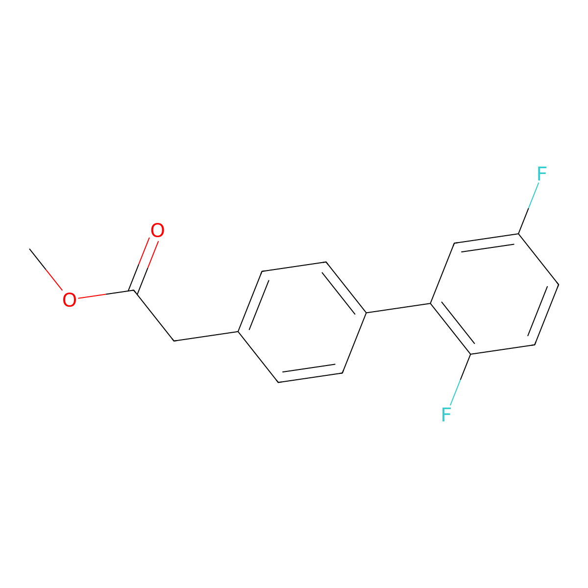 Methyl 2',5'-difluoro[1,1'-biphenyl]-4-acetate molecular structure, CAS 2769130-18-7