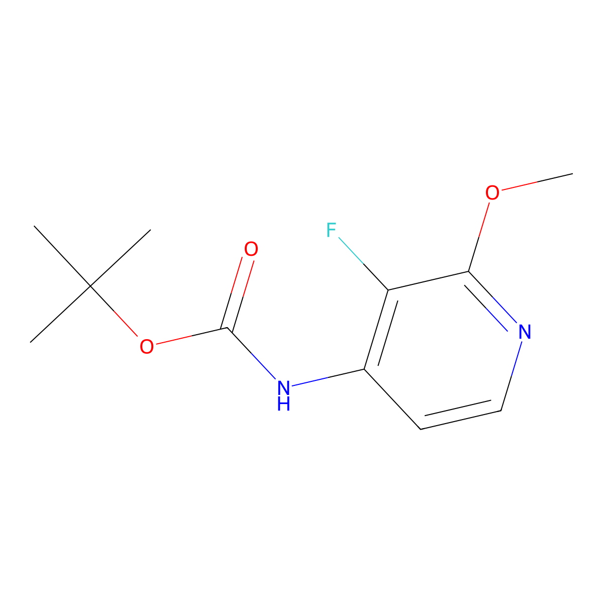 Tert-butyl (3-fluoro-2-methoxypyridin-4-yl)carbamate molecular structure, CAS 2769141-81-1