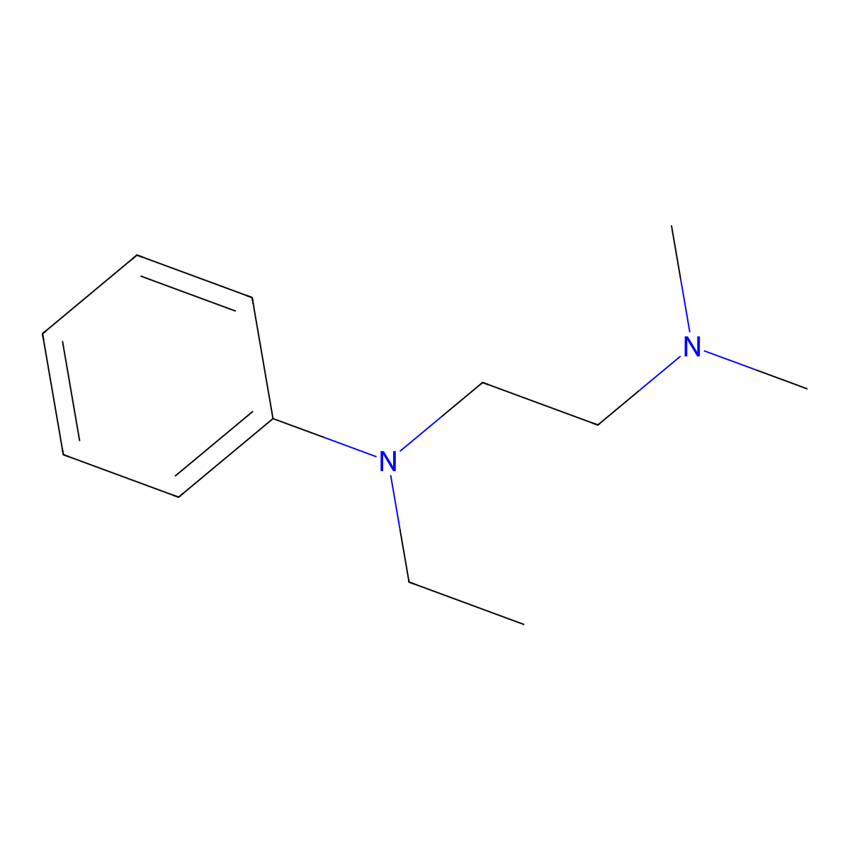 1,2-Ethanediamine, N1-ethyl-N2,N2-dimethyl-N1-phenyl- molecular structure, CAS 27692-91-7