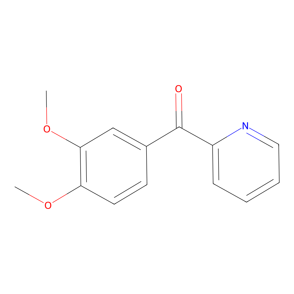 3,4-Dimethoxyphenyl 2-pyridyl ketone molecular structure, CAS 27693-42-1