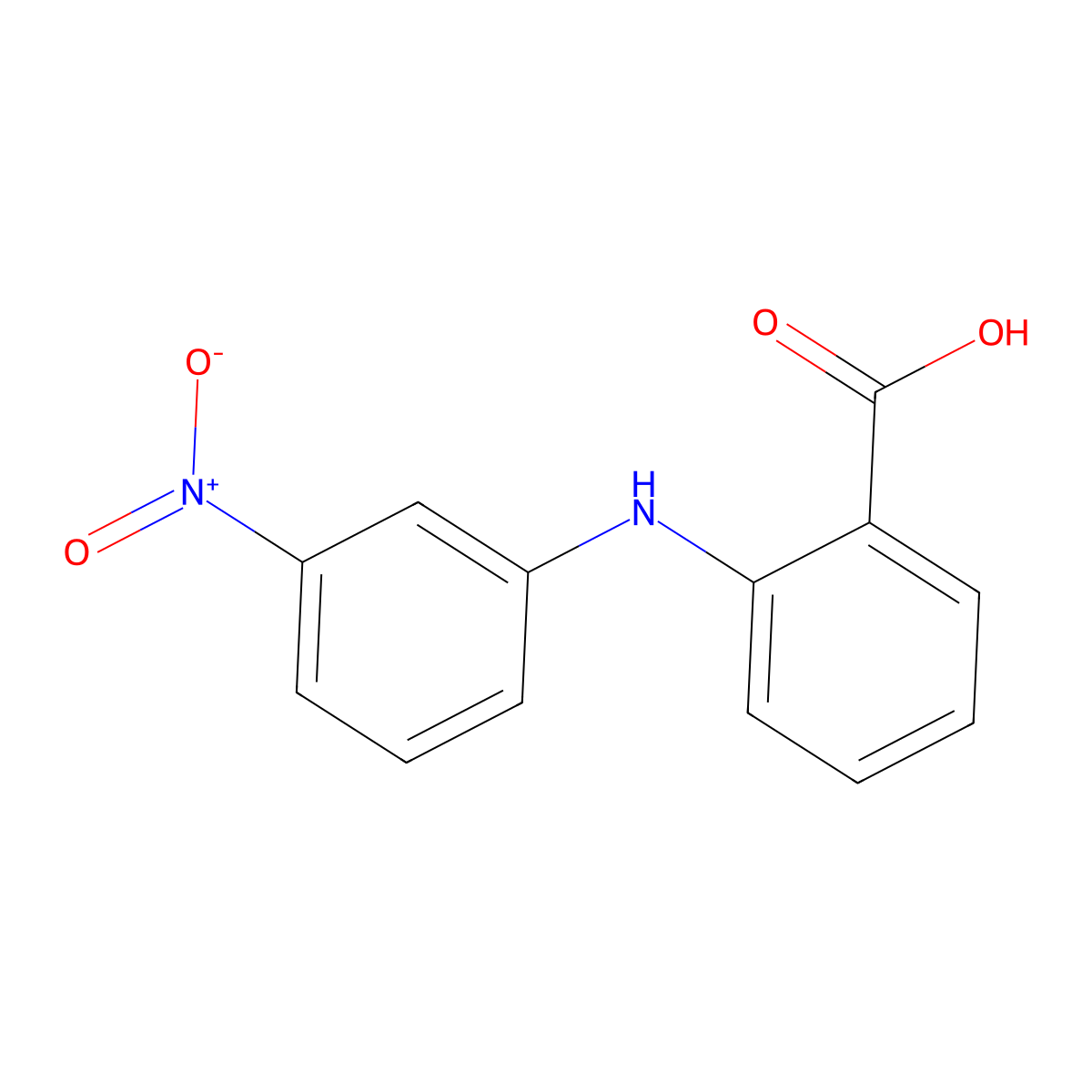 Anthranilic acid, N-m-nitrophenyl- molecular structure, CAS 27693-70-5