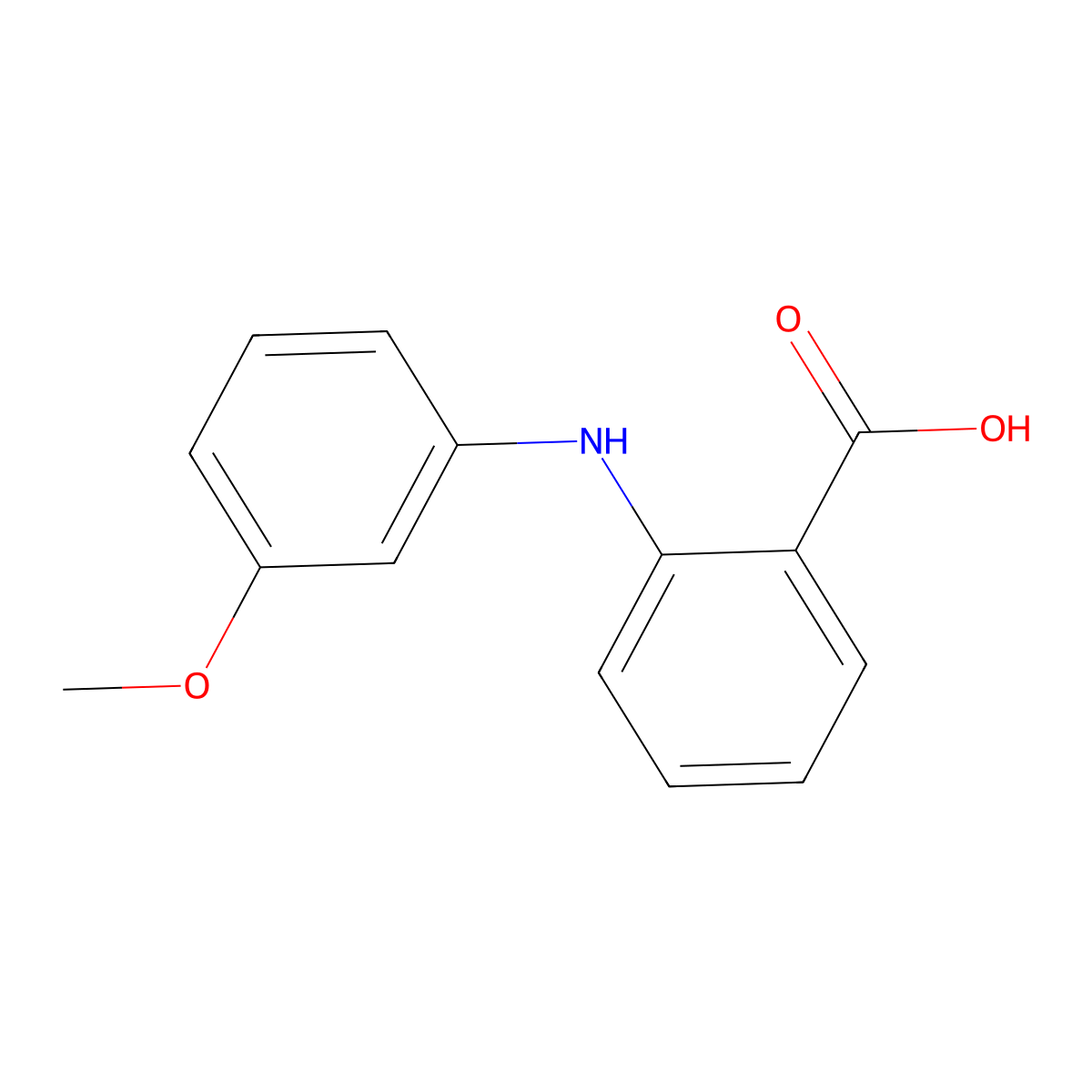 Anthranilic acid, N-(3-methoxyphenyl)- molecular structure, CAS 27693-73-8
