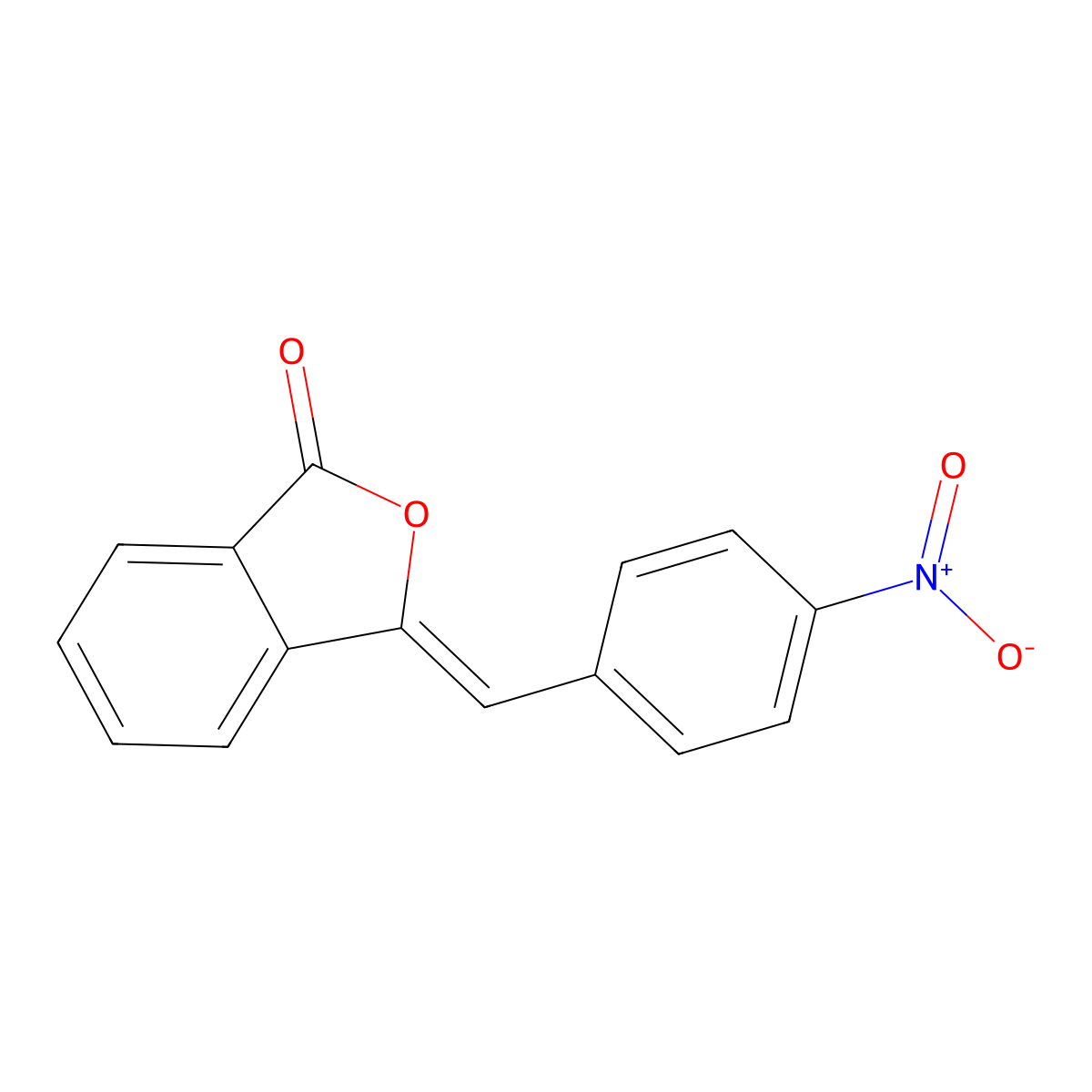 1(3H)-Isobenzofuranone, 3-[(4-nitrophenyl)methylene]- molecular structure, CAS 27695-16-5