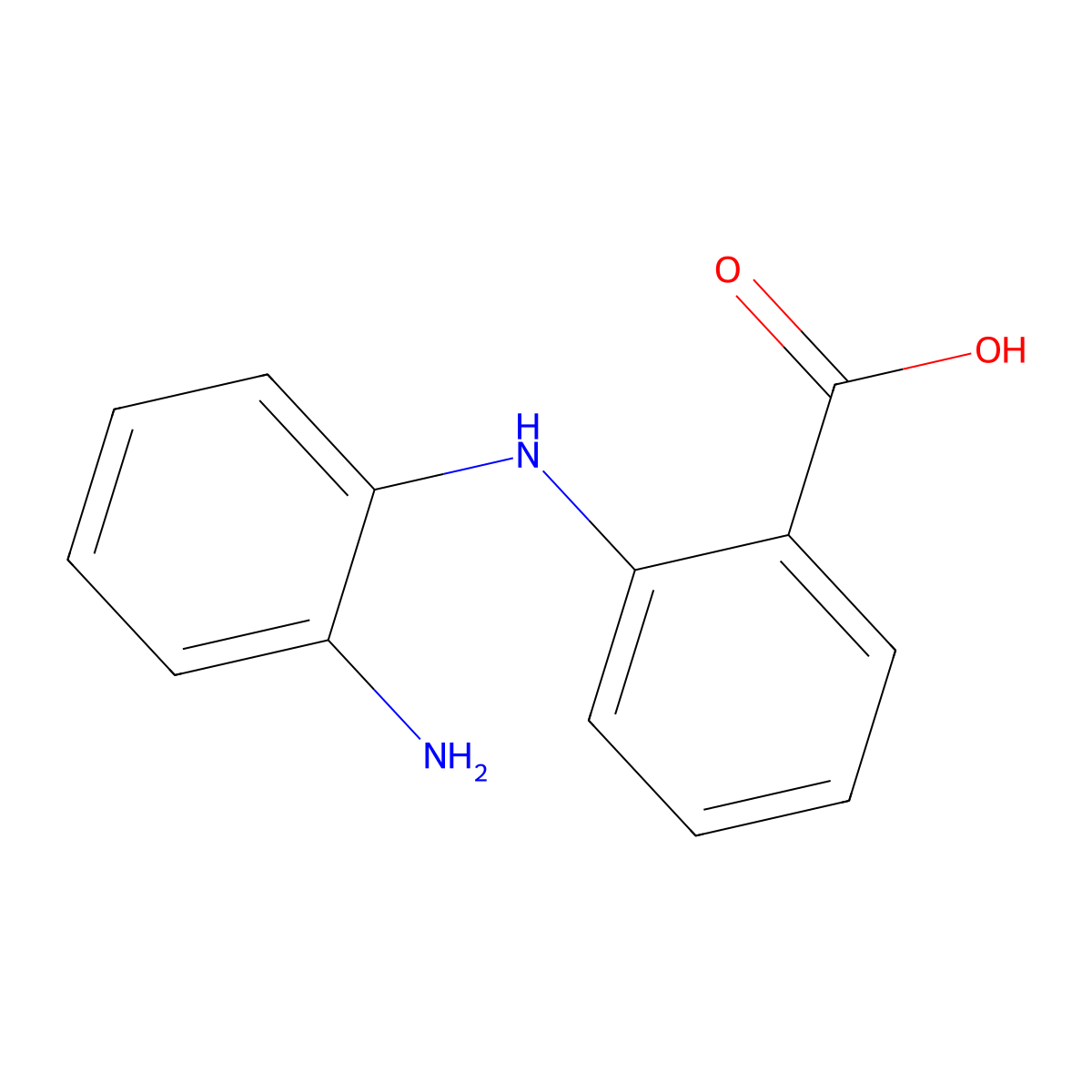 2-((2-Aminophenyl)amino)benzoic acid molecular structure, CAS 27696-24-8
