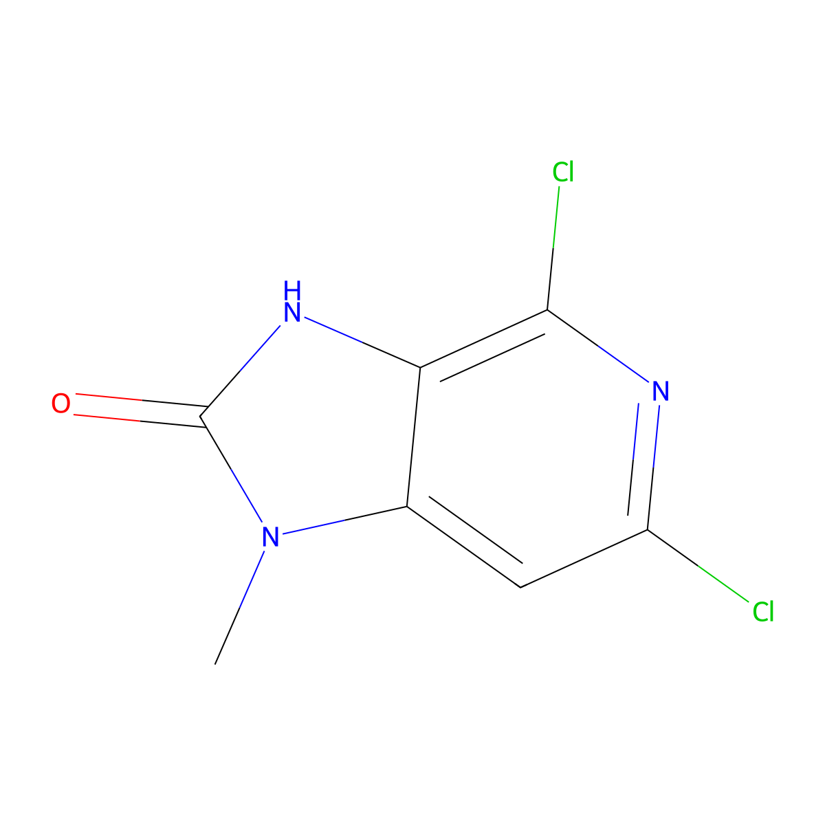 4,6-dichloro-1-methyl-3H-imidazo[4,5-c]pyridin-2-one molecular structure, CAS 2769718-07-0