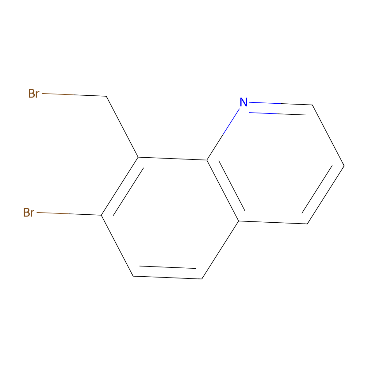7-Bromo-8-(bromomethyl)quinoline molecular structure, CAS 2769757-13-1