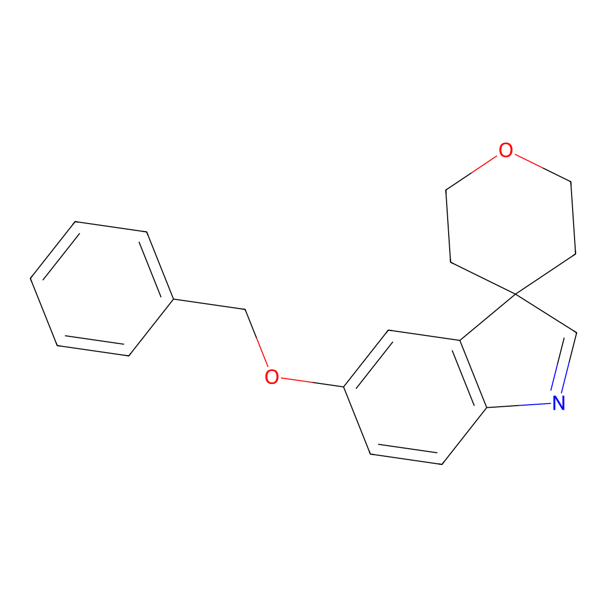 5-(Benzyloxy)-2',3',5',6'-tetrahydrospiro[indole-3,4'-pyran] molecular structure, CAS 2769859-15-4