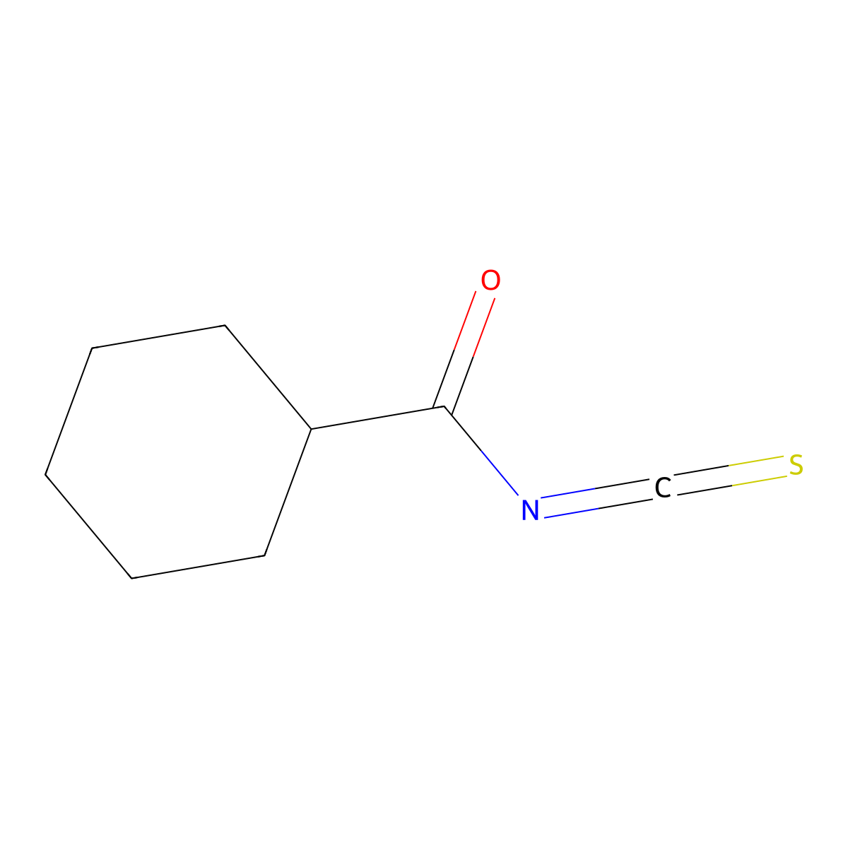 Cyclohexanecarbonyl isothiocyanate molecular structure, CAS 27699-51-0