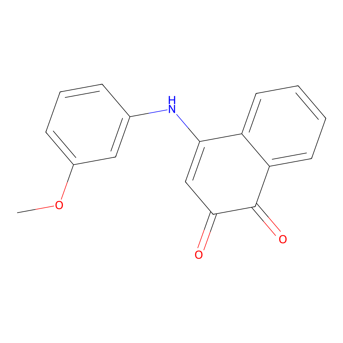 4-(3-Methoxyanilino)naphthalene-1,2-dione molecular structure, CAS 27699-95-2