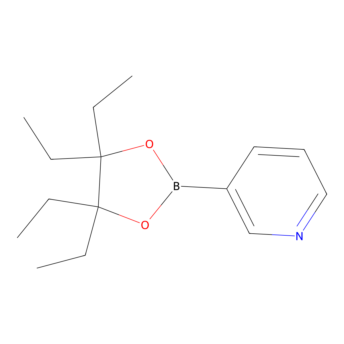 3-(4,4,5,5-Tetraethyl-1,3,2-dioxaborolan-2-yl)pyridine molecular structure, CAS 2769970-49-0