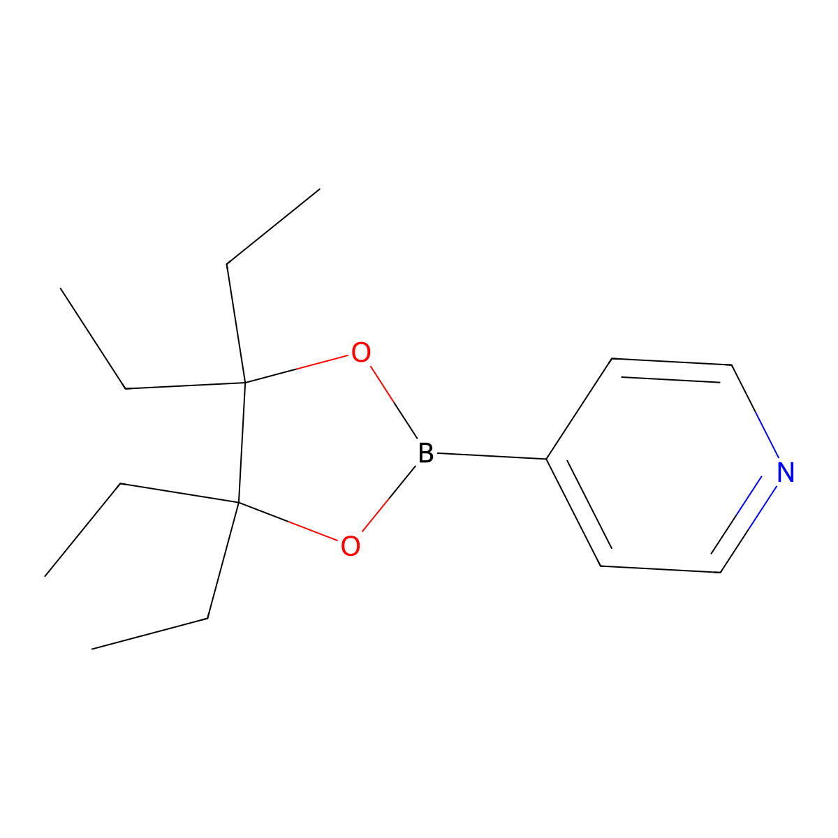 4-(4,4,5,5-Tetraethyl-1,3,2-dioxaborolan-2-yl)pyridine molecular structure, CAS 2769970-50-3