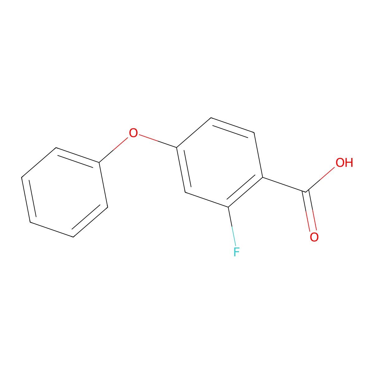 2-Fluoro-4-phenoxybenzoic acid molecular structure, CAS 2769989-60-6