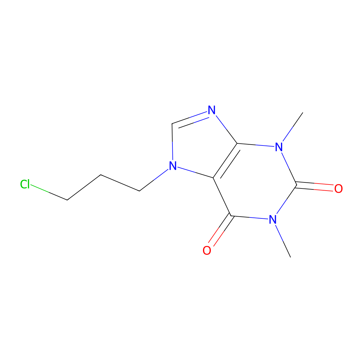 7-(3-Chloropropyl)-3,7-dihydro-1,3-dimethyl-1H-purine-2,6-dione molecular structure, CAS 2770-66-3