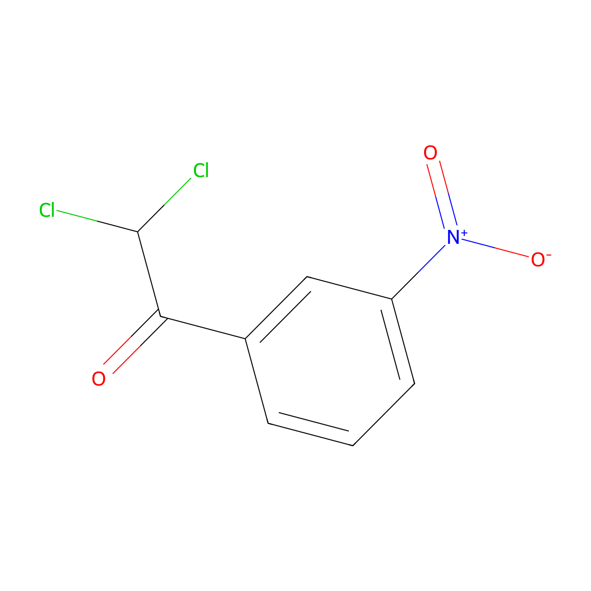 2,2-Dichloro-1-(3-nitrophenyl)ethan-1-one molecular structure, CAS 27700-44-3