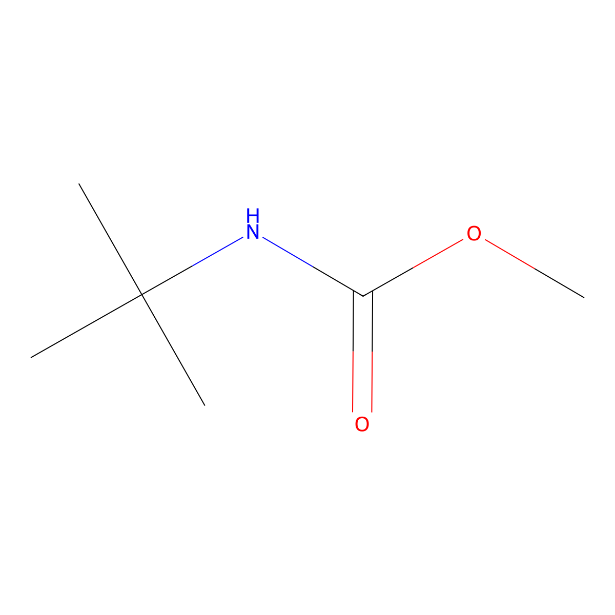 Methyl tert-butylcarbamate molecular structure, CAS 27701-01-5